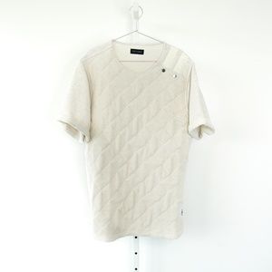Tackma Fly Tampa Quilted Pullover Tee in Cream